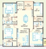 3 BHK 1779 Sq. Ft. Apartment