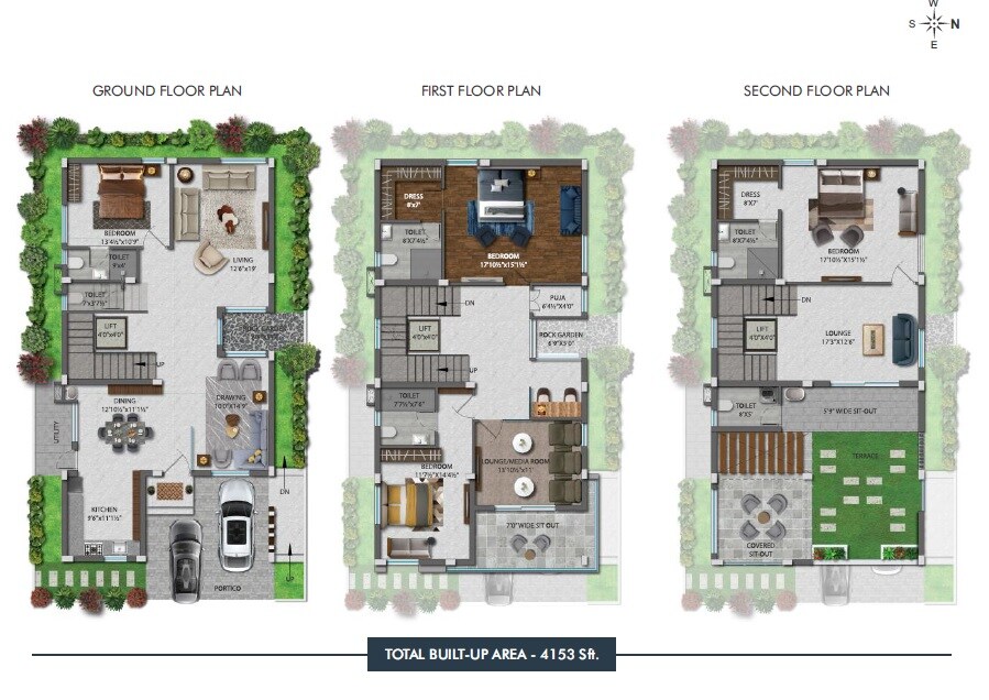 4 BHK 4153 Sq. Ft. Villa