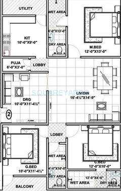 sv dd colony apartment 3bhk 1500sqft1