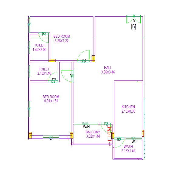 2 BHK 1152 Sq. Ft. Apartment in Swathis Skyline