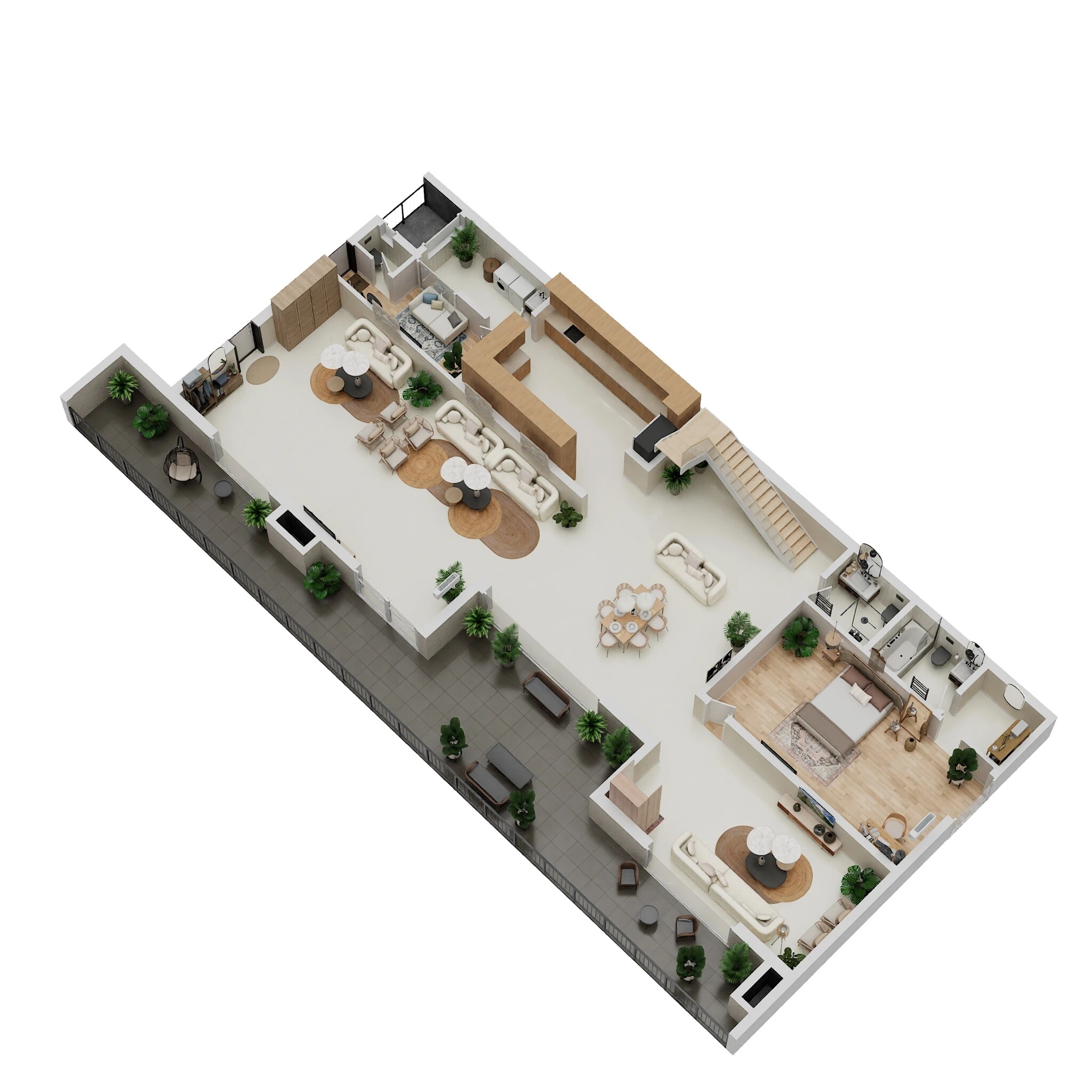 Floor plan of 4 BHK 7800 Sq. Ft. Apartment in Tar One Oak, Hyderabad