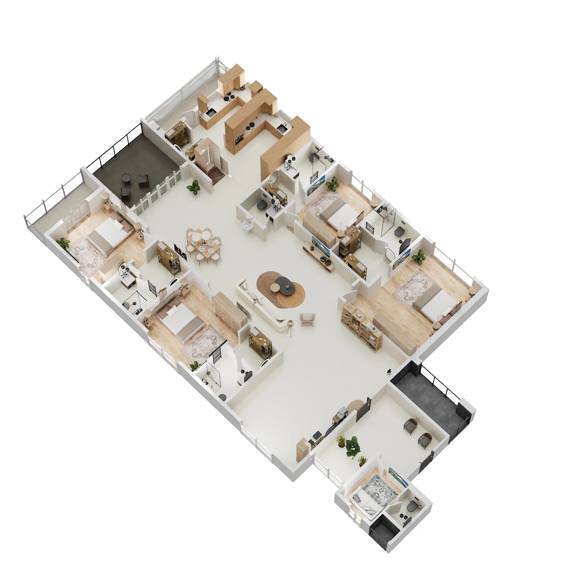 Floor plan of 4 BHK 4410 Sq. Ft. Apartment in Team4 Arka, Hyderabad