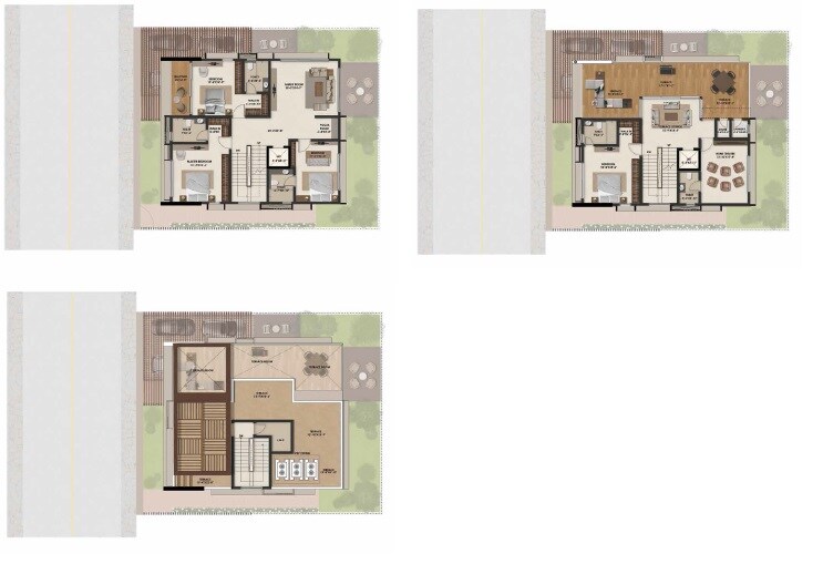 Floor plan of 4 BHK 3591 Sq. Ft. Villa in The Prestige City Bellagio, Hyderabad