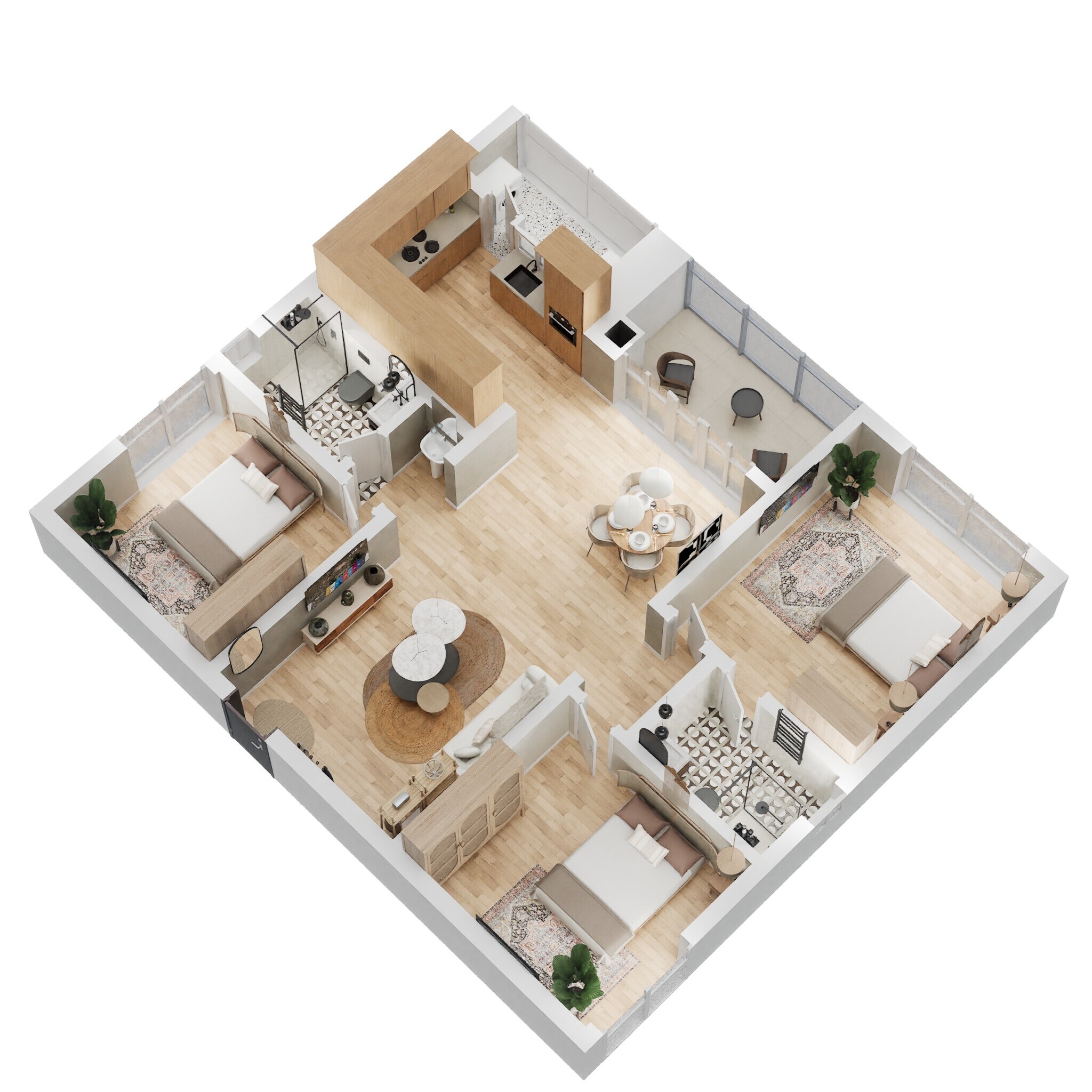 3 BHK 1631 Sq. Ft. Apartment