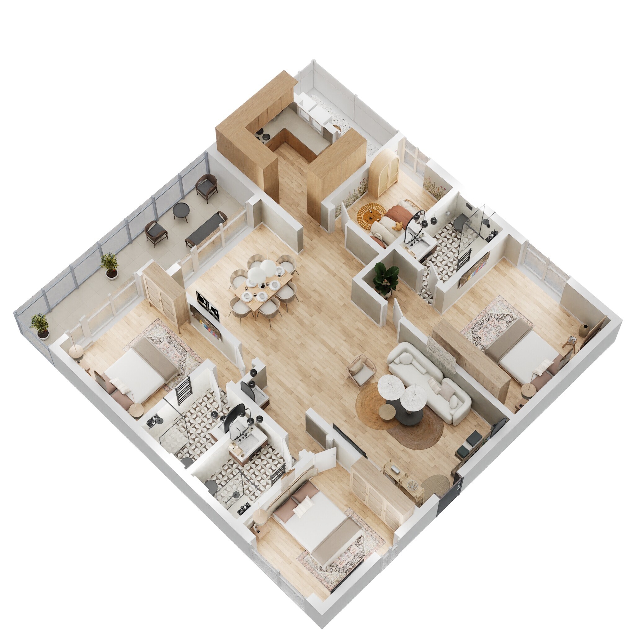 3 BHK 2433 Sq. Ft. Apartment