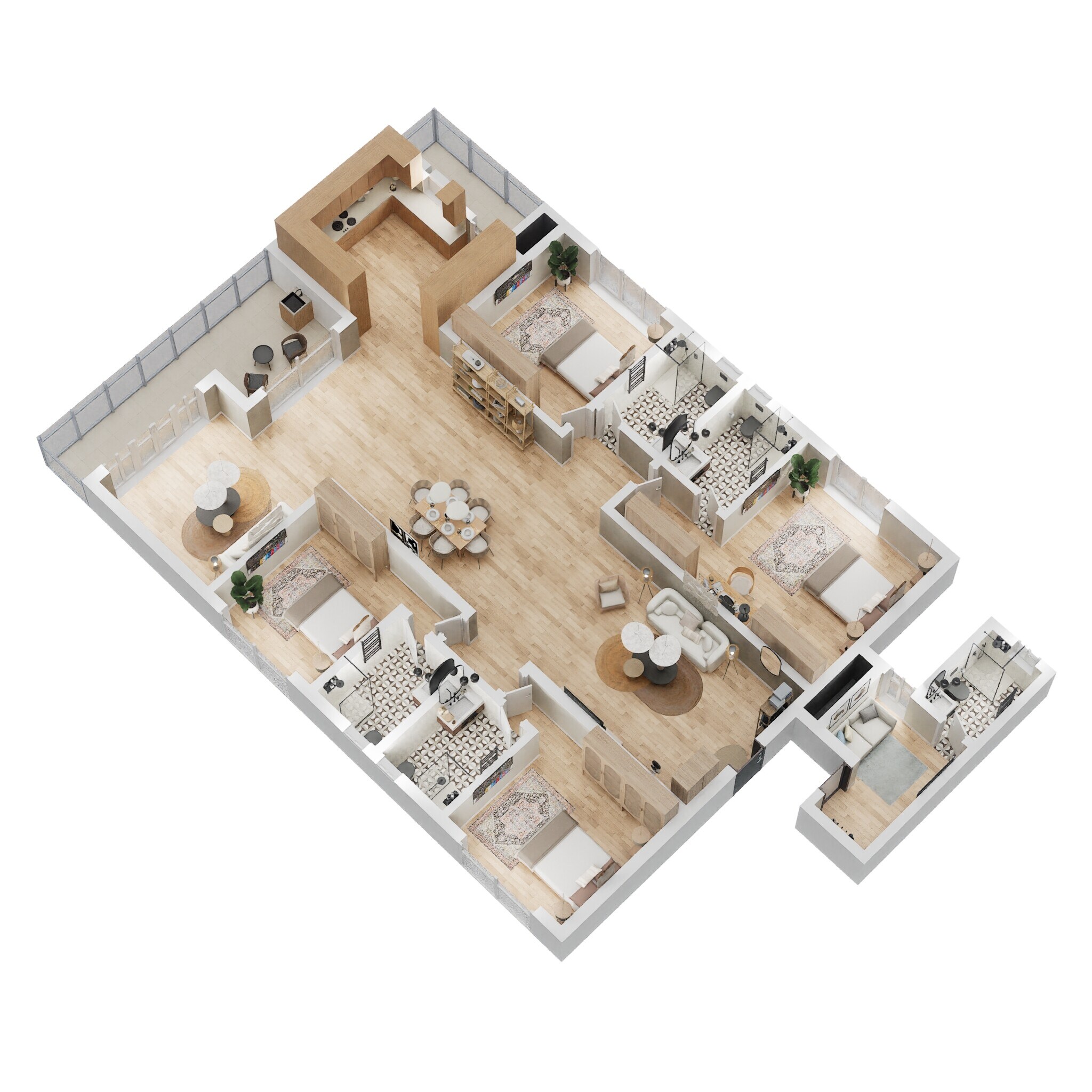 4 BHK 3400 Sq. Ft. Apartment