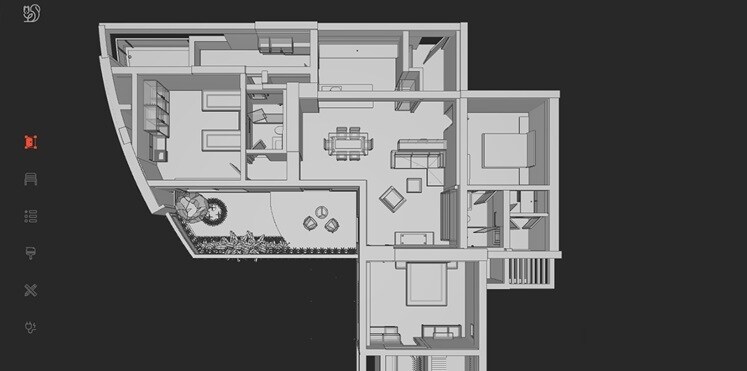 Floor plan of 3 BHK 4800 Sq. Ft. Villa in Total Environment The Meadow Dance, Hyderabad