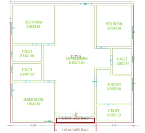 3 BHK 1733 Sq. Ft. Apartment in Tridasa Rise