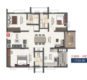 3 BHK 1733 Sq. Ft. Apartment in Tridasa Rise