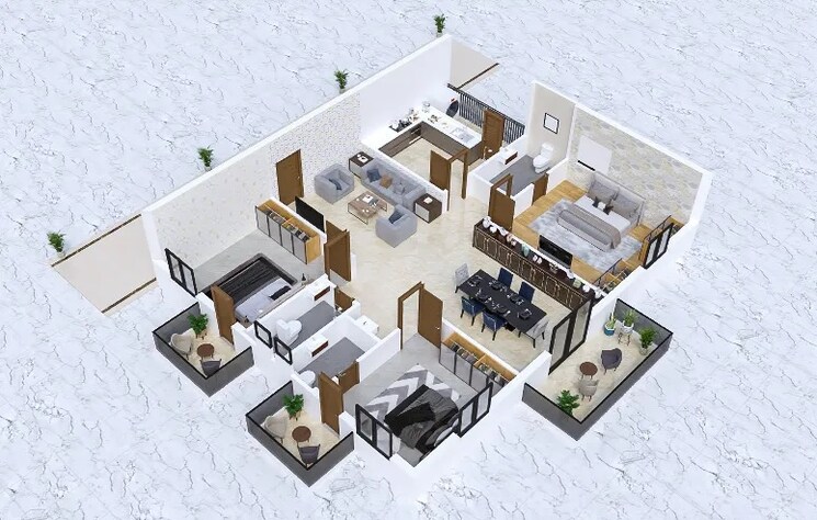 Other, tripura-green-alpha 3 Bedroom 2020 Sq.Ft. Apartment In Tellapur Hyderabad 8898825