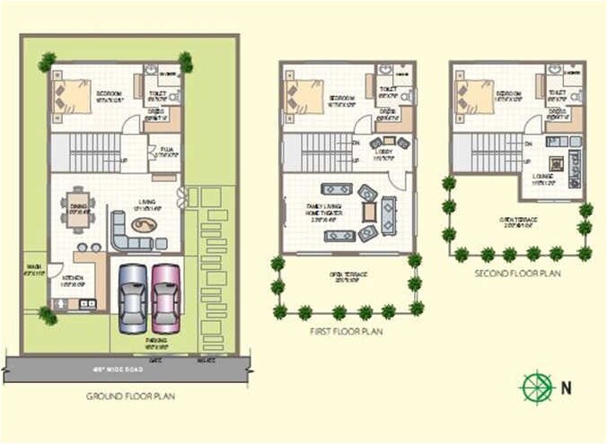 Floor plan of 4 BHK 4760 Sq. Ft. Villa in Trishala The Village, Hyderabad