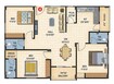 Uma Bloom Park 2 BHK Layout