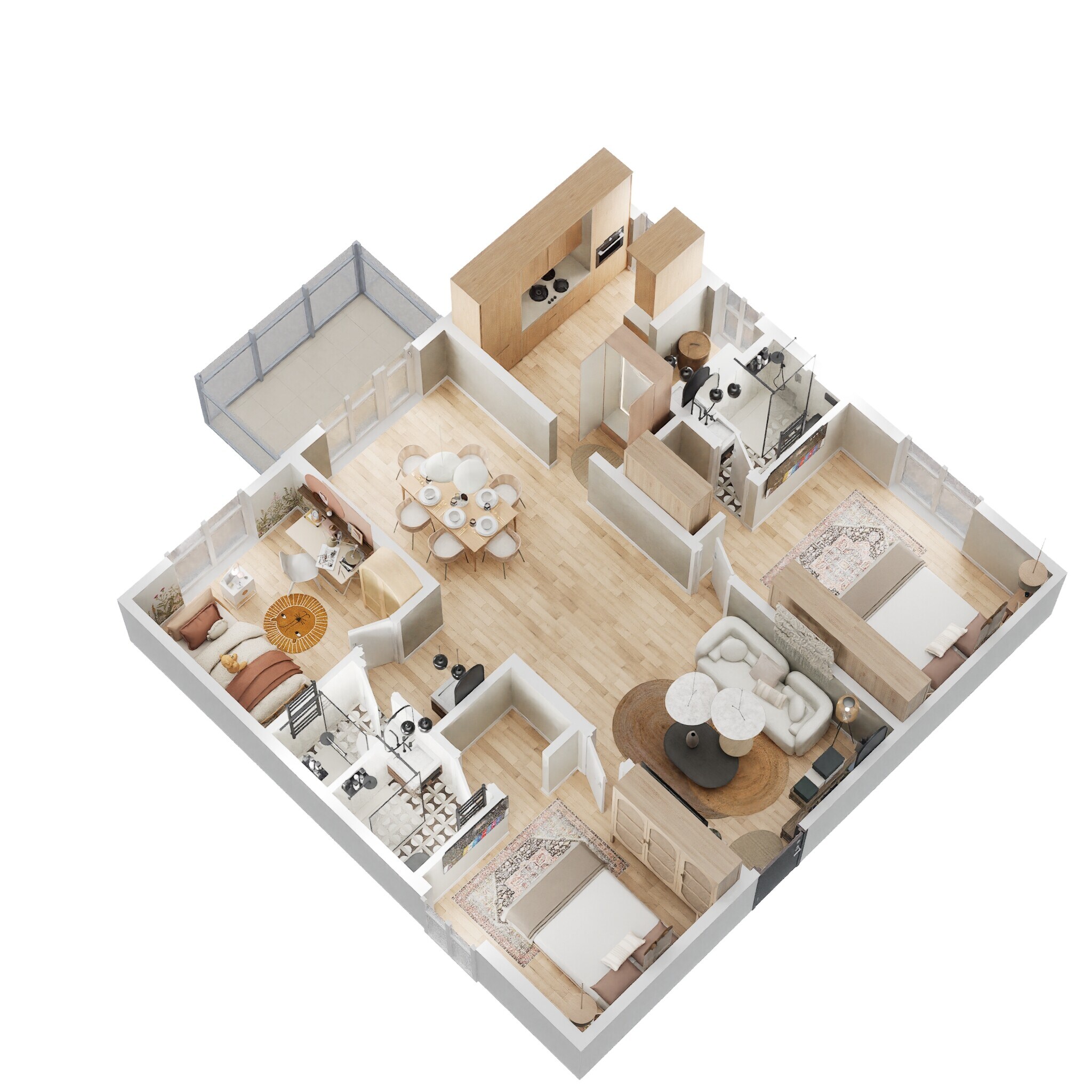 3 BHK 1617 Sq. Ft. Apartment