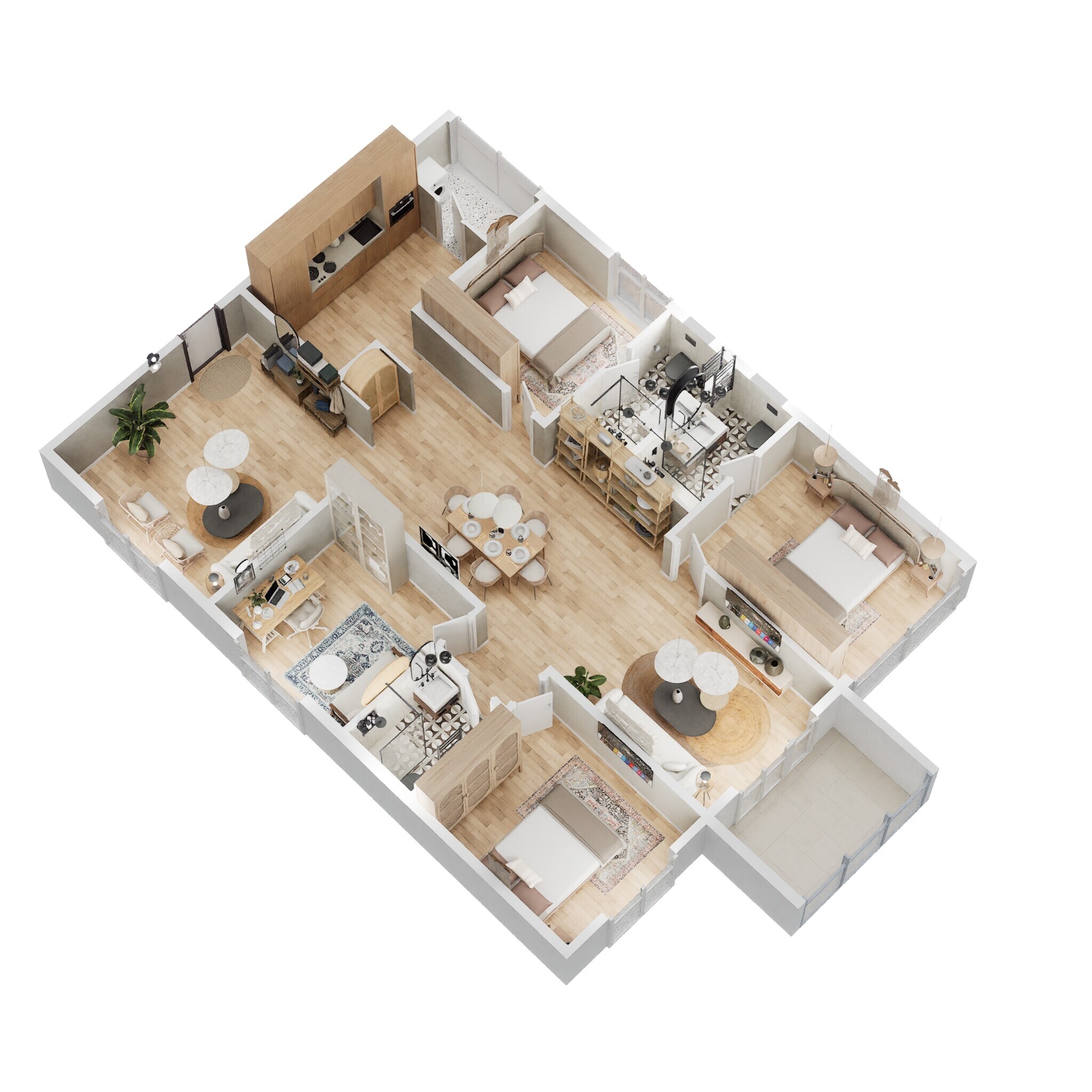 4 BHK 1914 Sq. Ft. Apartment