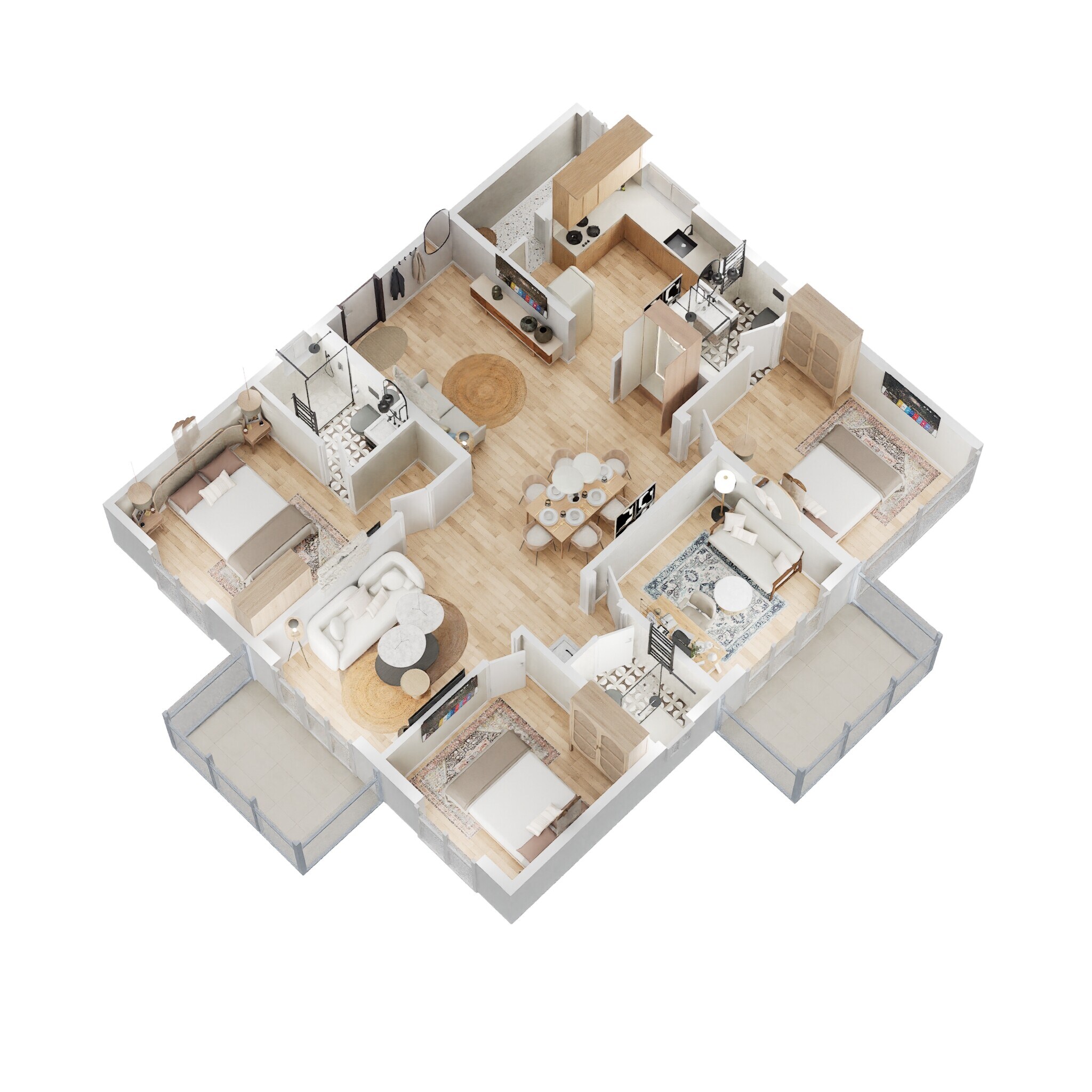 4 BHK 2021 Sq. Ft. Apartment