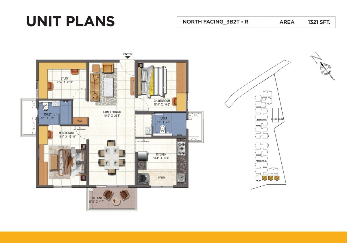 3 BHK 1321 Sq. Ft. Apartment