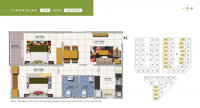  2 BHK Apartment at Urbanrise Spring Is In The Air, Ameenpur – for Rent