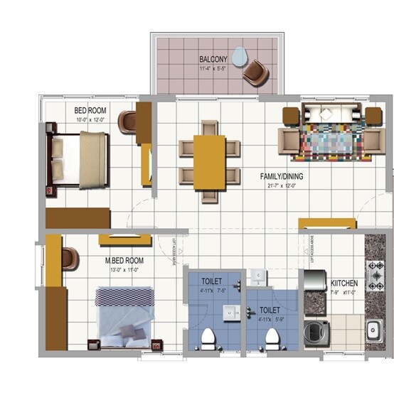 Other, tadigadapa 2 Bedroom 1348 Sq.Ft. Apartment In Tadigadapa Vijayawada 9000261