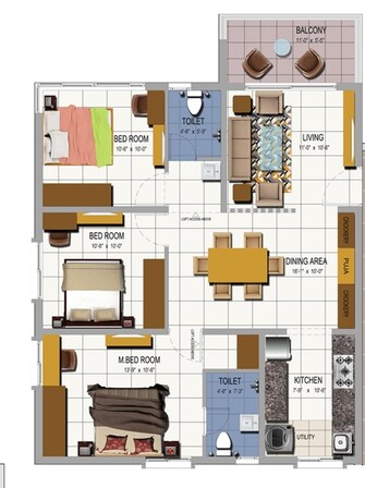 3 BHK Apartment For Resale in Urbanrise The World of Joy Miyapur Hyderabad  7824223