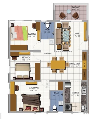  3 BHK Apartment at Urbanrise The World of Joy, Miyapur – for Sale
