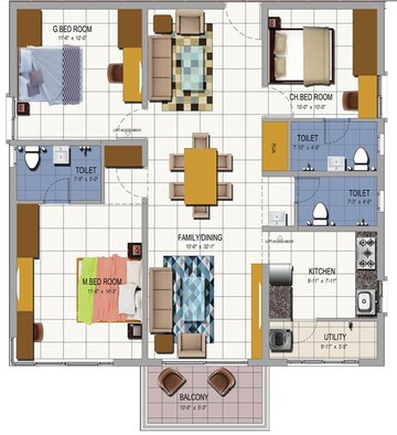  3 BHK Apartment at Urbanrise The World of Joy, Miyapur – for Sale