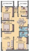 Ushodayas Signature 3 BHK Layout