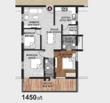  3 BHK Apartment at Vaibhavi Vihaan Shikhara, Tellapur – for Sale