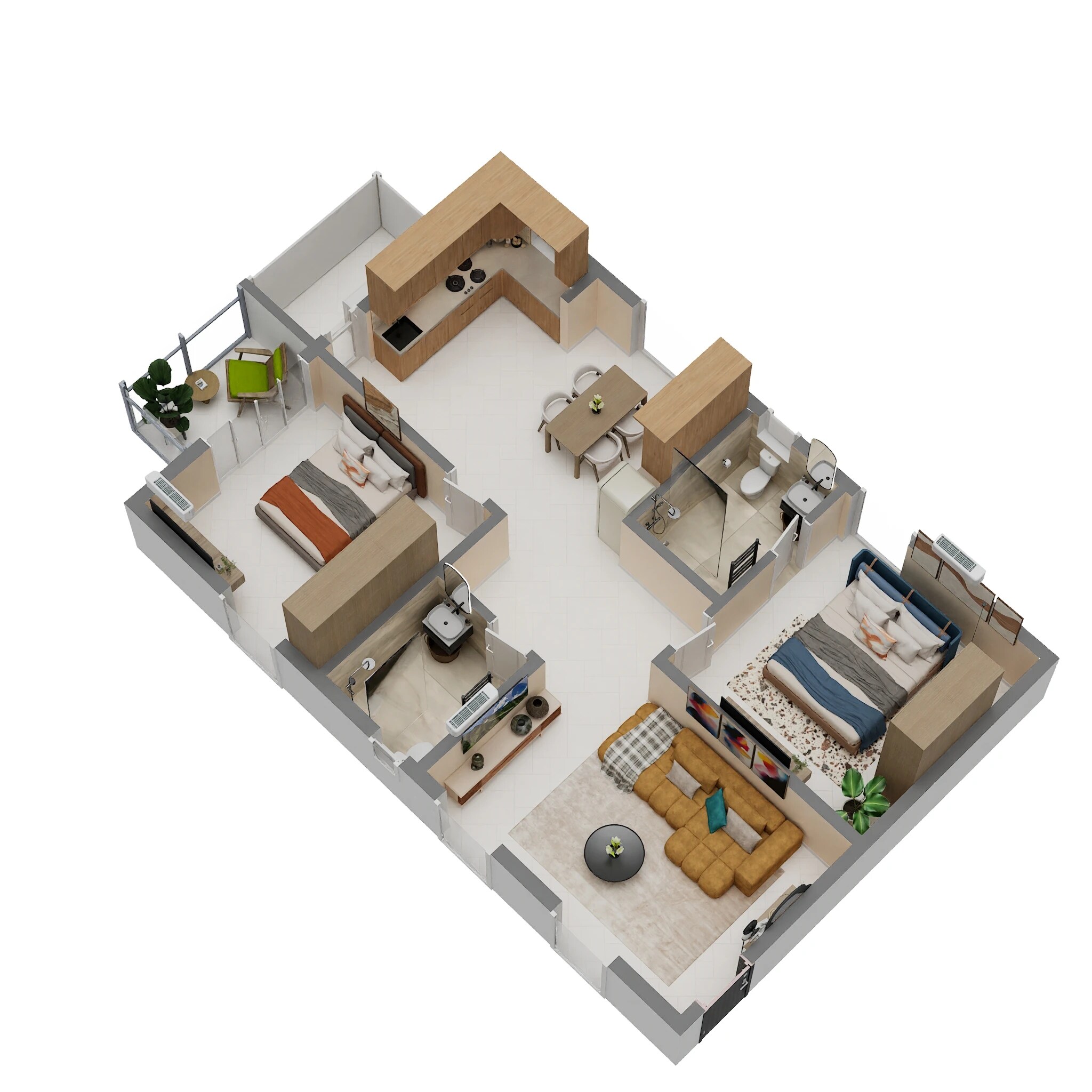 2 BHK 1303 Sq. Ft. Apartment