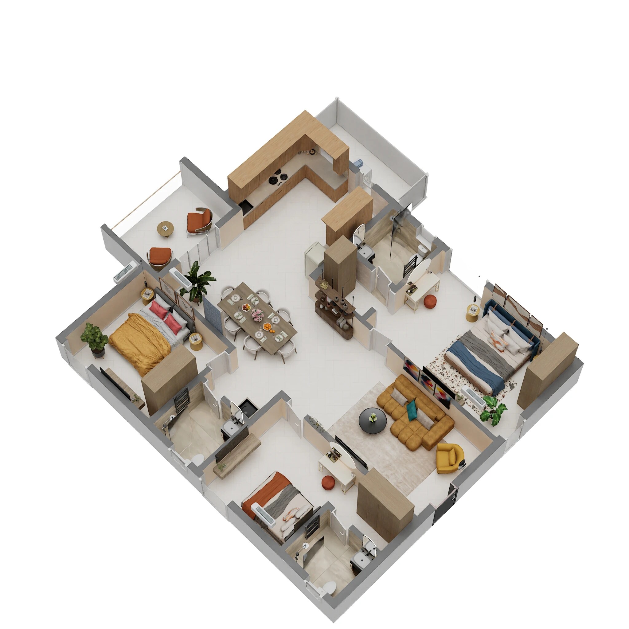3 BHK 1839 Sq. Ft. Apartment