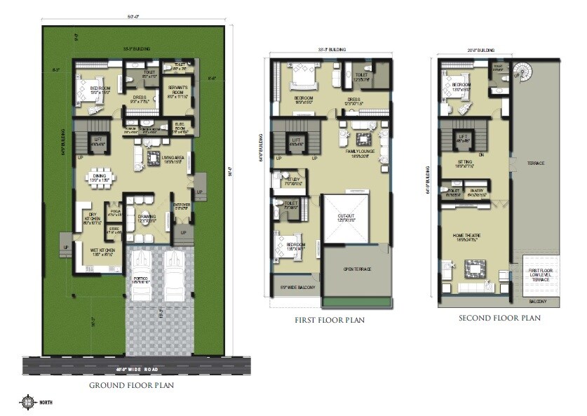 Floor plan of 4 BHK 5853 Sq. Ft. Villa in Vasantha City, Hyderabad