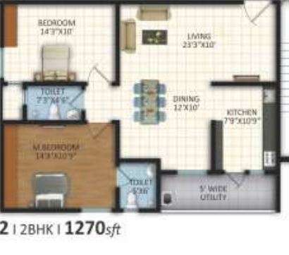 vasavi lakecity east apartment 2 bhk 1270sqft 20203707103701