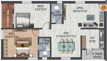  2 BHK Apartment at Vasu Sri Pride, Dundigal – for Sale