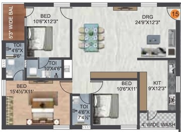  3 BHK Apartment at Vasu Sri Pride, Dundigal – for Sale