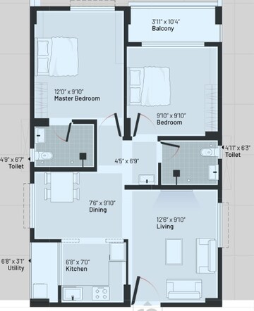  2 BHK Apartment at VB City, Bolarum – for Sale