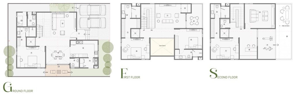 Floor plan of 4 BHK 3785 Sq. Ft. Villa in Vertex Calista North, Hyderabad