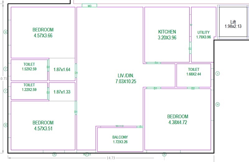 3 BHK 2121 Sq. Ft. Apartment in Vew Vishwasya Stellarview