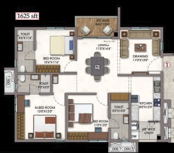  3 BHK Apartment at Vision Arsha, Osman Nagar – for Sale