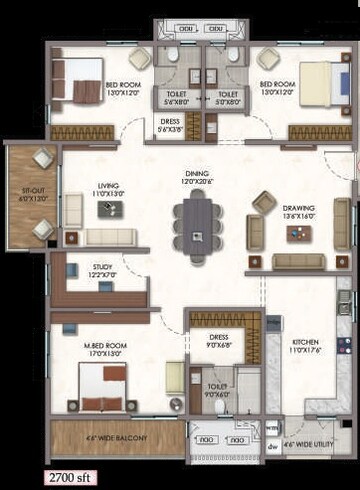  3 BHK Apartment at Vision Arsha, Tellapur – for Sale