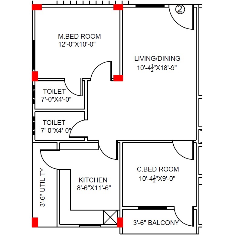 VS Aarambh Heights 2 BHK Layout