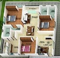 3 BHK 1880 Sq. Ft. Apartment