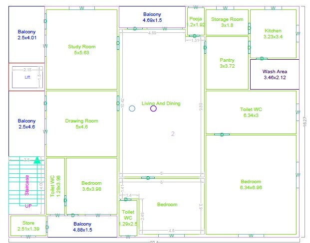 3 BHK 3597 Sq. Ft. Apartment