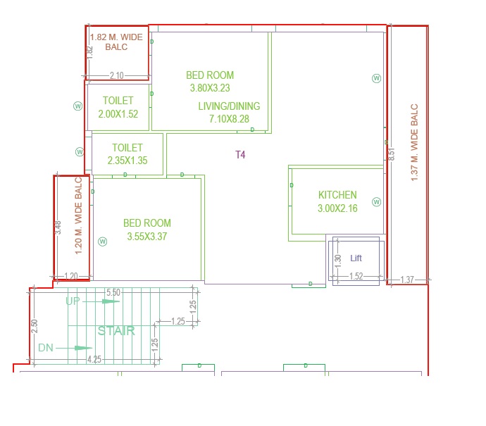 2 BHK 1150 Sq. Ft. Apartment in Zion Alora
