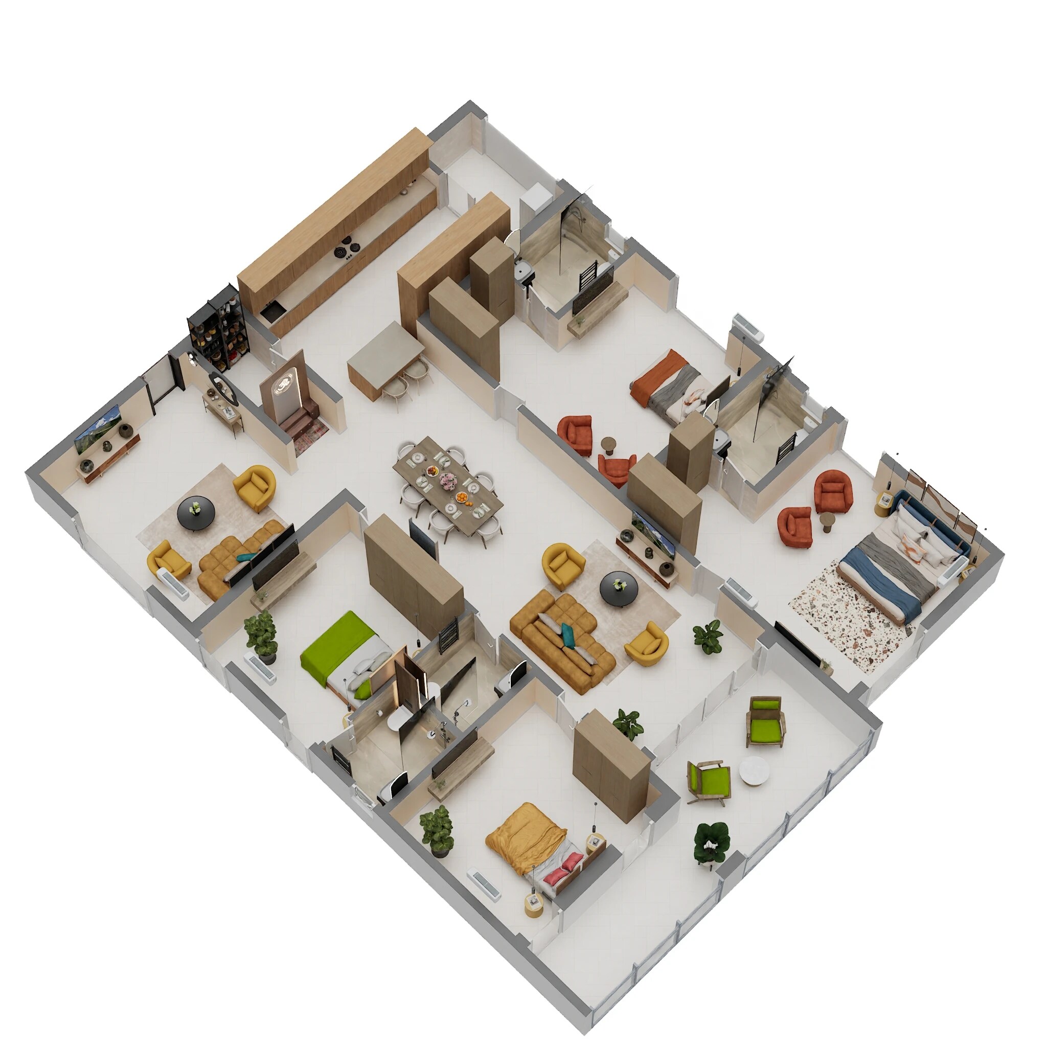 4 BHK 3125 Sq. Ft. Apartment