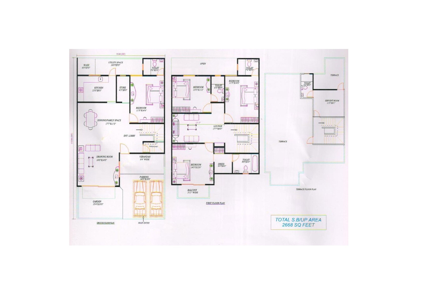4 BHK 2668 Sq. Ft. Row House