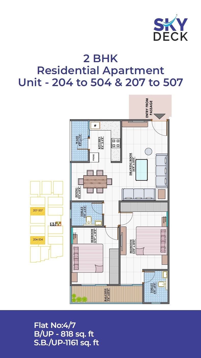 2 BHK 1161 Sq. Ft. Apartment