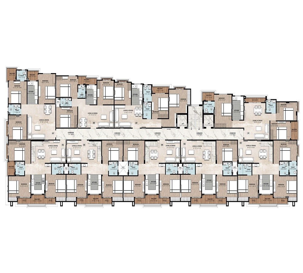 Aaradhya AG Heights II Floor Plans