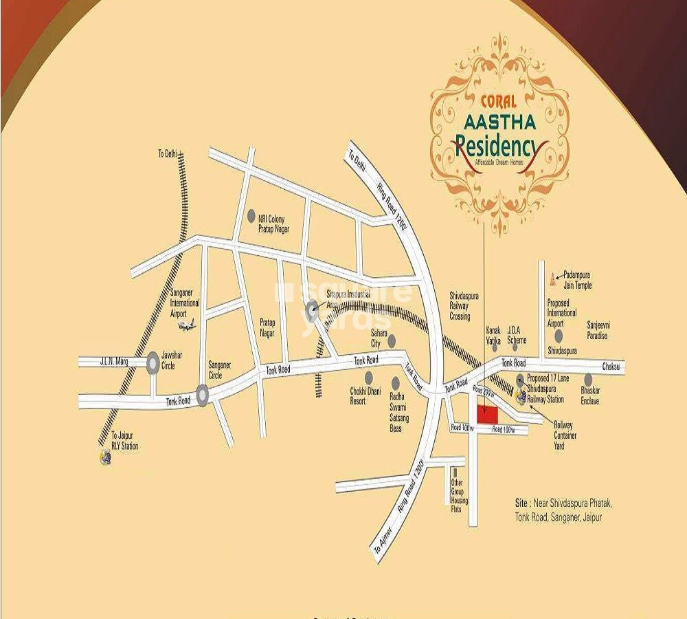 Aastha Residency Tonk Road Location Image