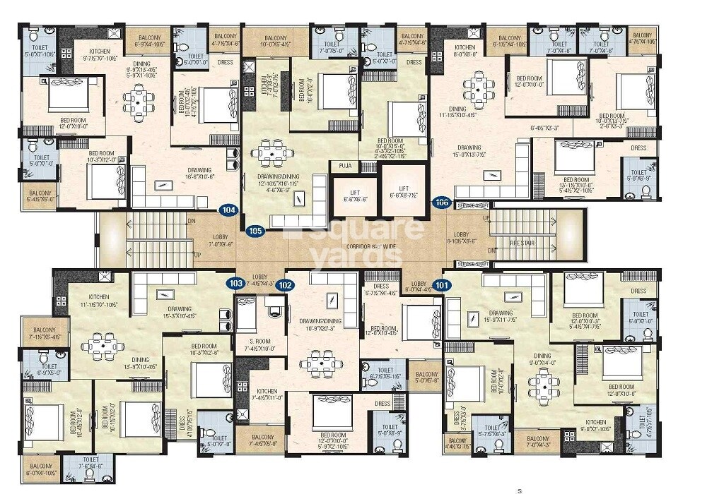 Aradhana Bhavyaa Green Luxuria Floor Plans