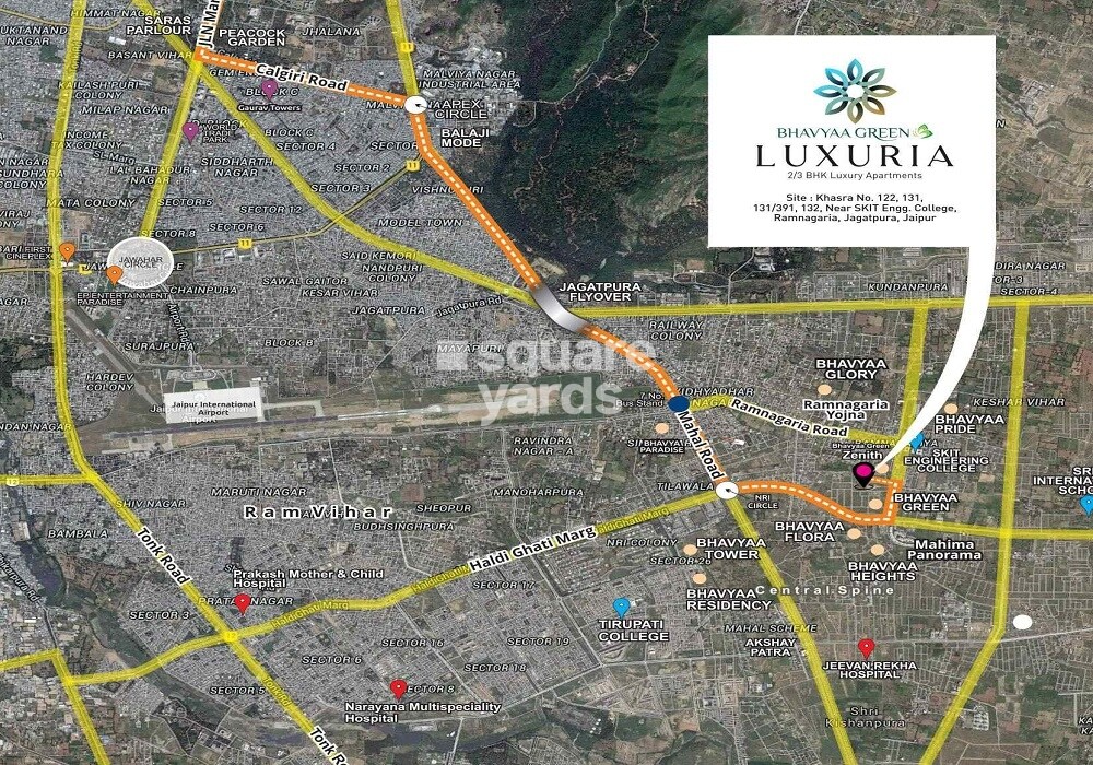 Aradhana Bhavyaa Green Luxuria Location Image