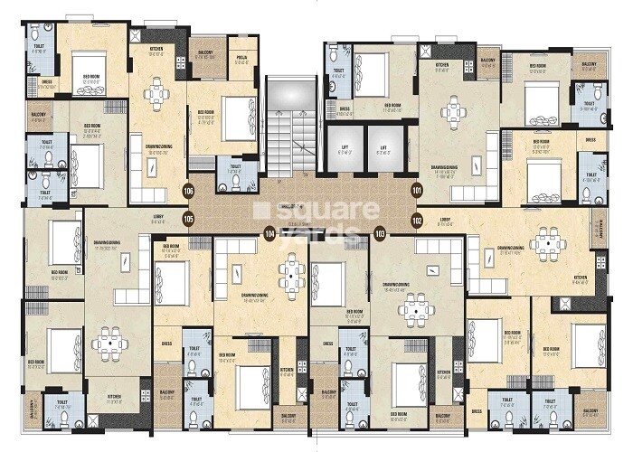 Aradhana Bhavyaa Green Zenith